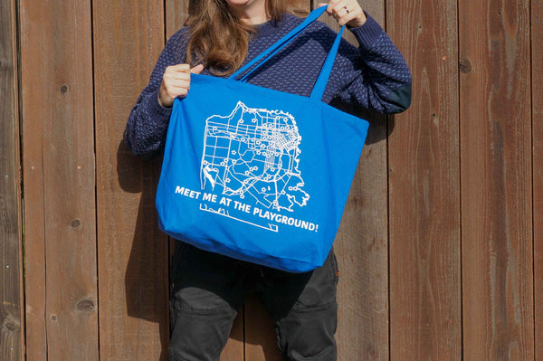 "Meet me at the playground" Park Tote Bag