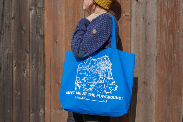 "Meet me at the playground" Park Tote Bag