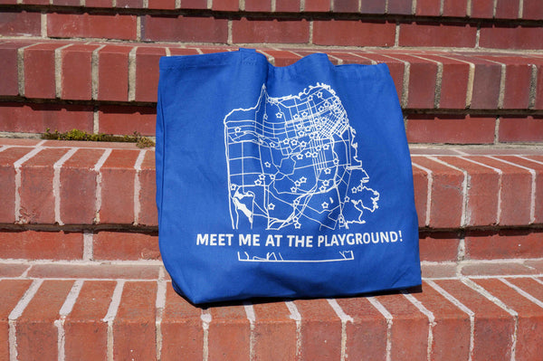 "Meet me at the playground" Park Tote Bag