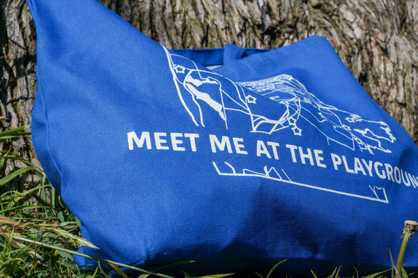 "Meet me at the playground" Park Tote Bag